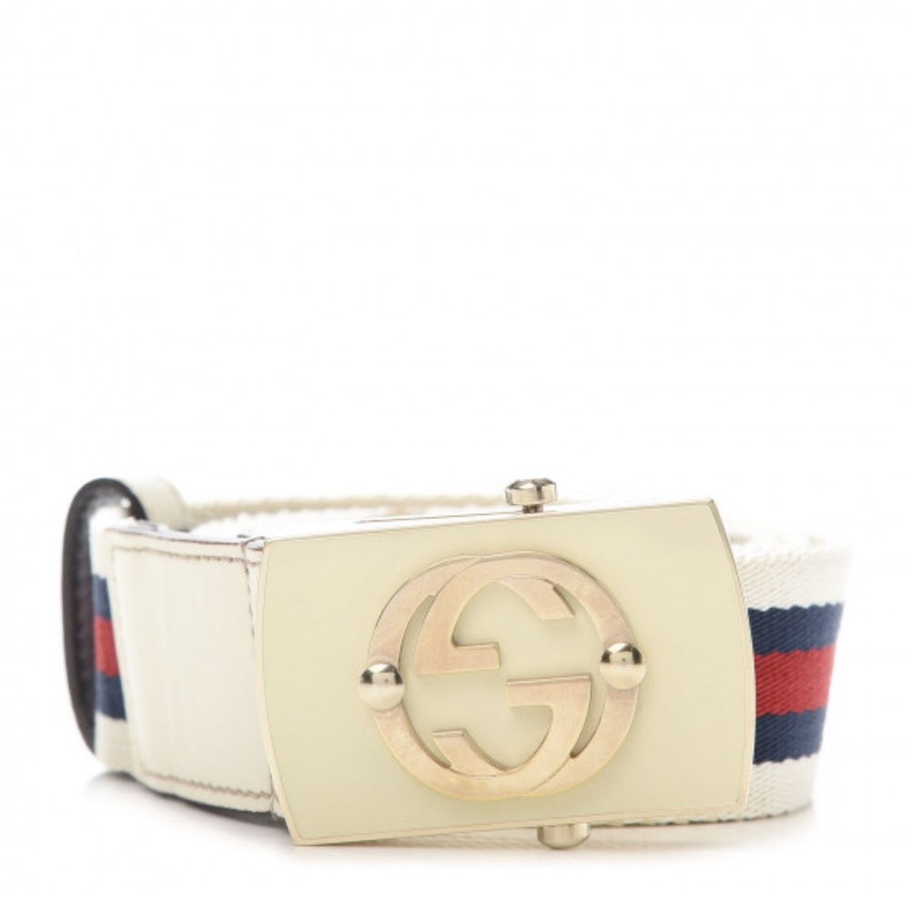 GUCCI Nylon Buckle Web Belt 80 32